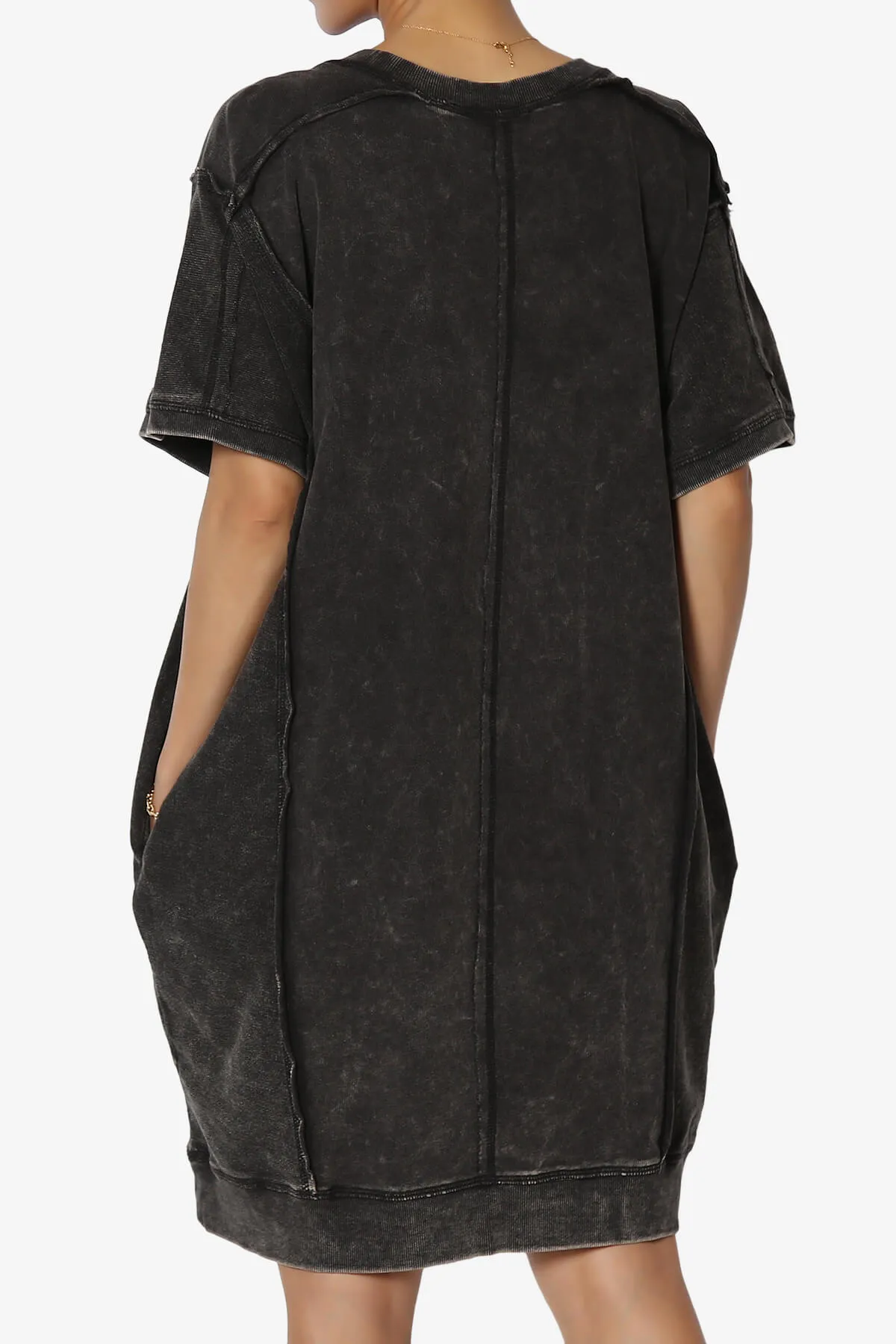 Olsen French Terry Acid Wash T-Shirt Dress