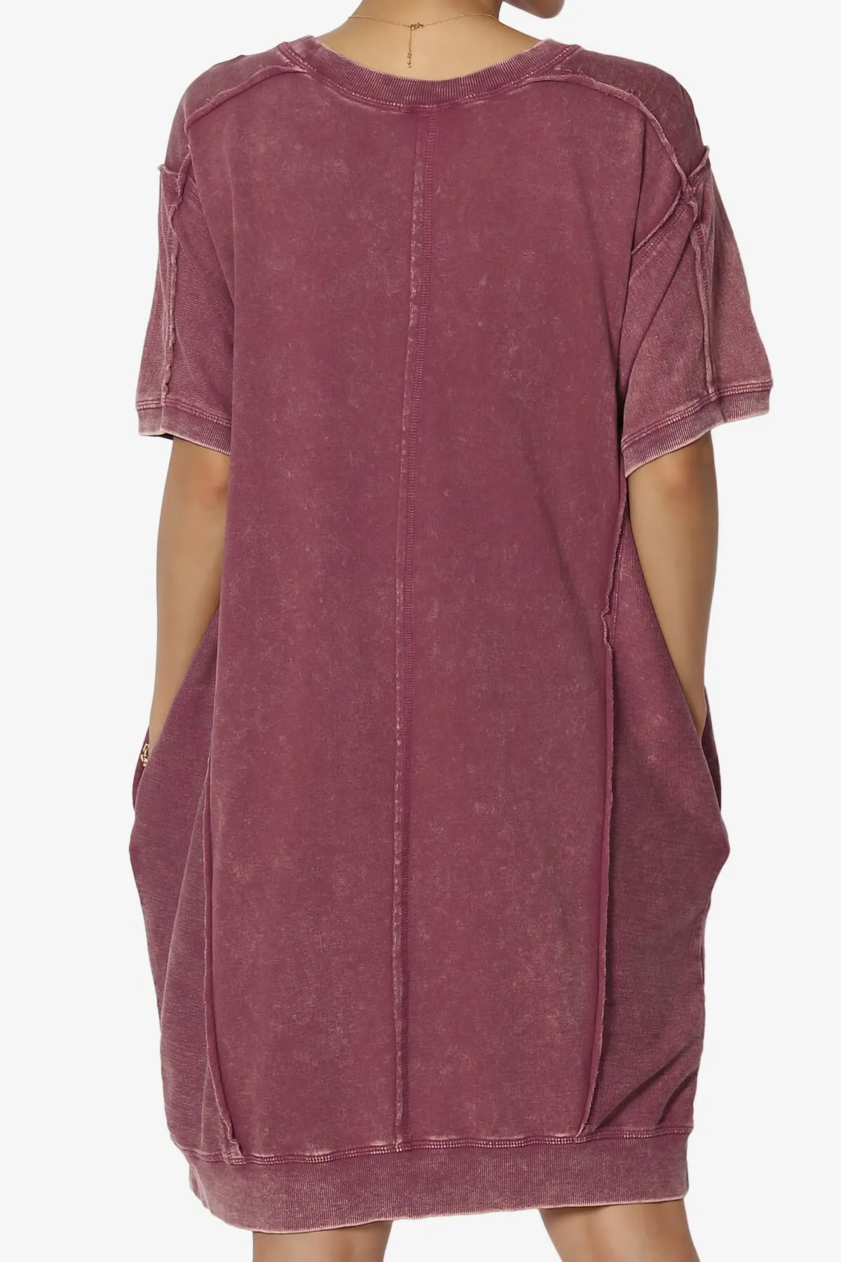 Olsen French Terry Acid Wash T-Shirt Dress