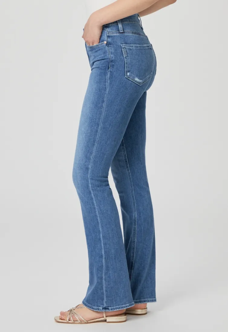 Paige - High Rise Lauren Canyon Flared Denim Jeans - Bellflower