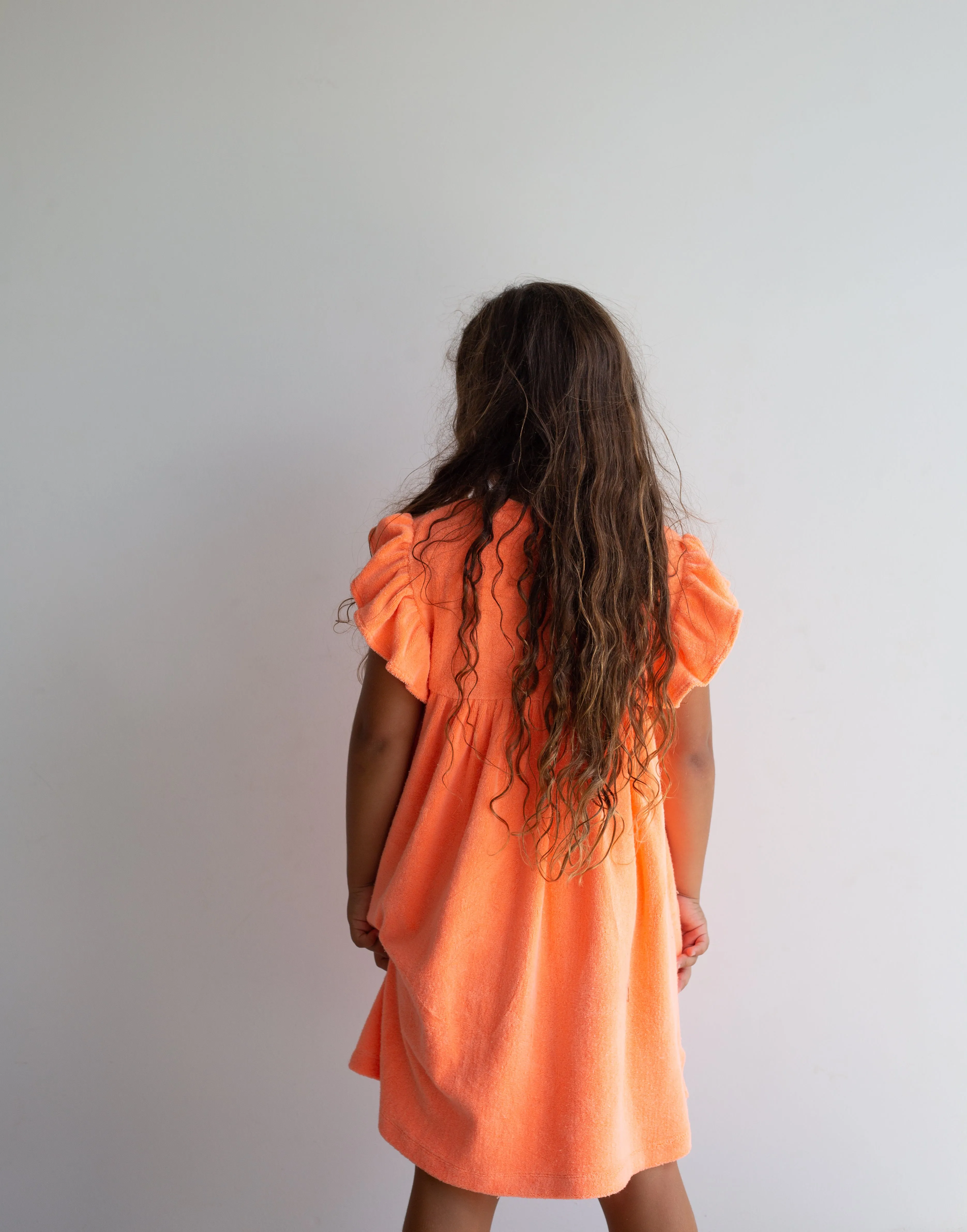 Paradise Terry Dress - Neon Orange