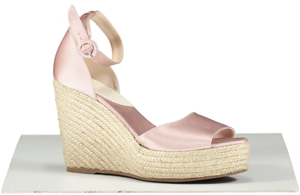 penelopechilvers Pink Corfu Atelier Satin Espadrille - Tea Rose UK 7 EU 40 👠