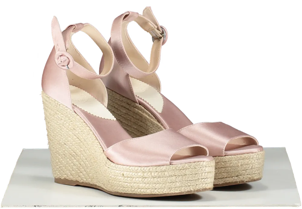 penelopechilvers Pink Corfu Atelier Satin Espadrille - Tea Rose UK 7 EU 40 👠