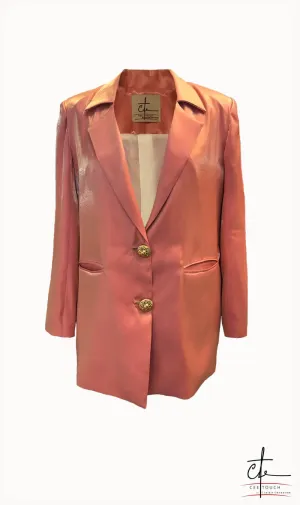 Pink Metallic Blazer