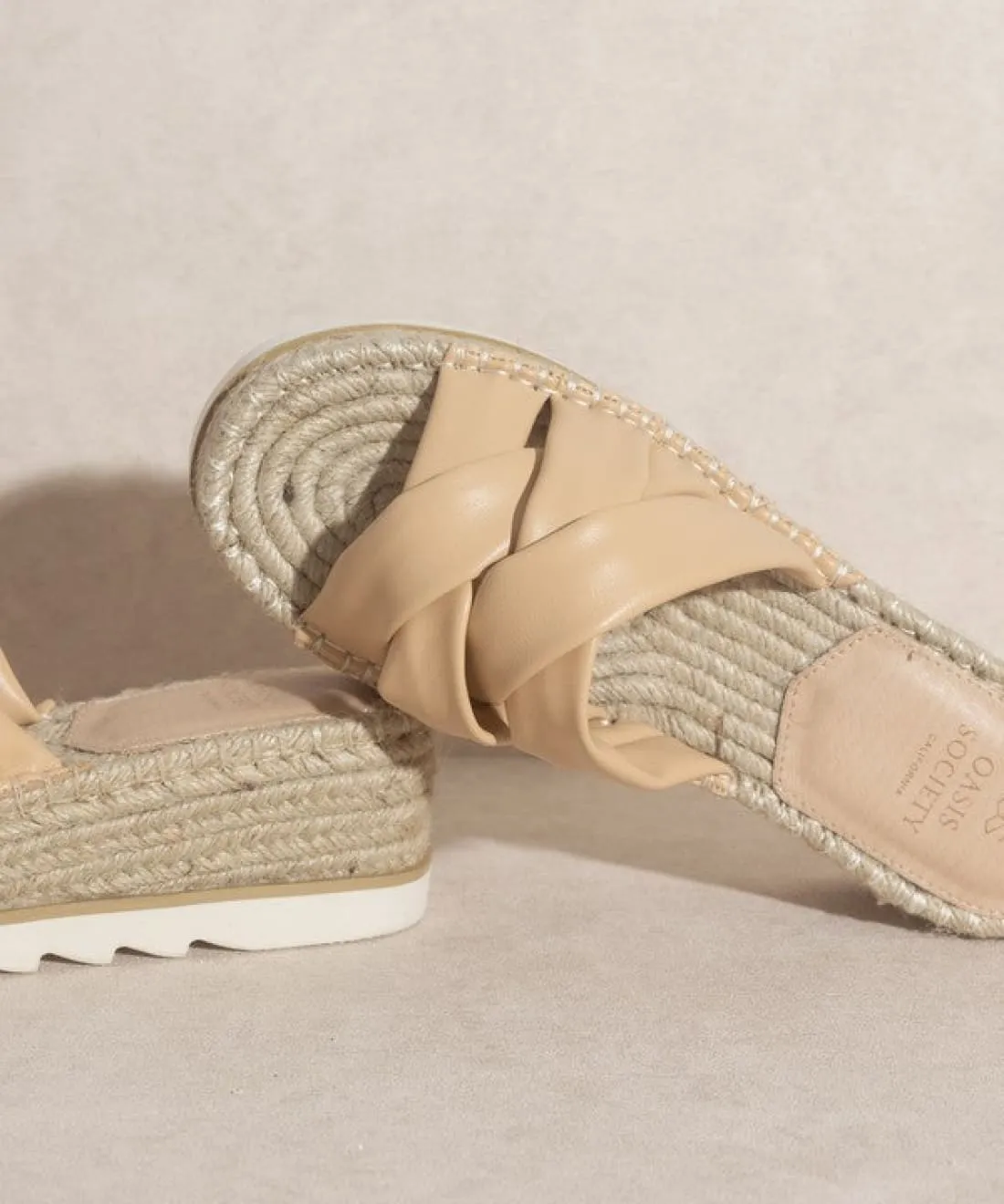 Platform Espadrille Slides