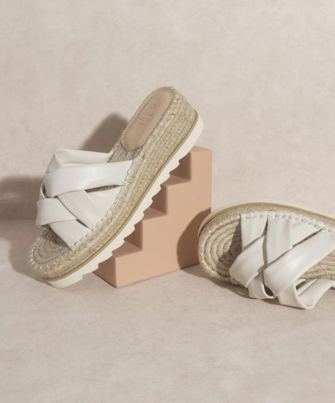 Platform Espadrille Slides