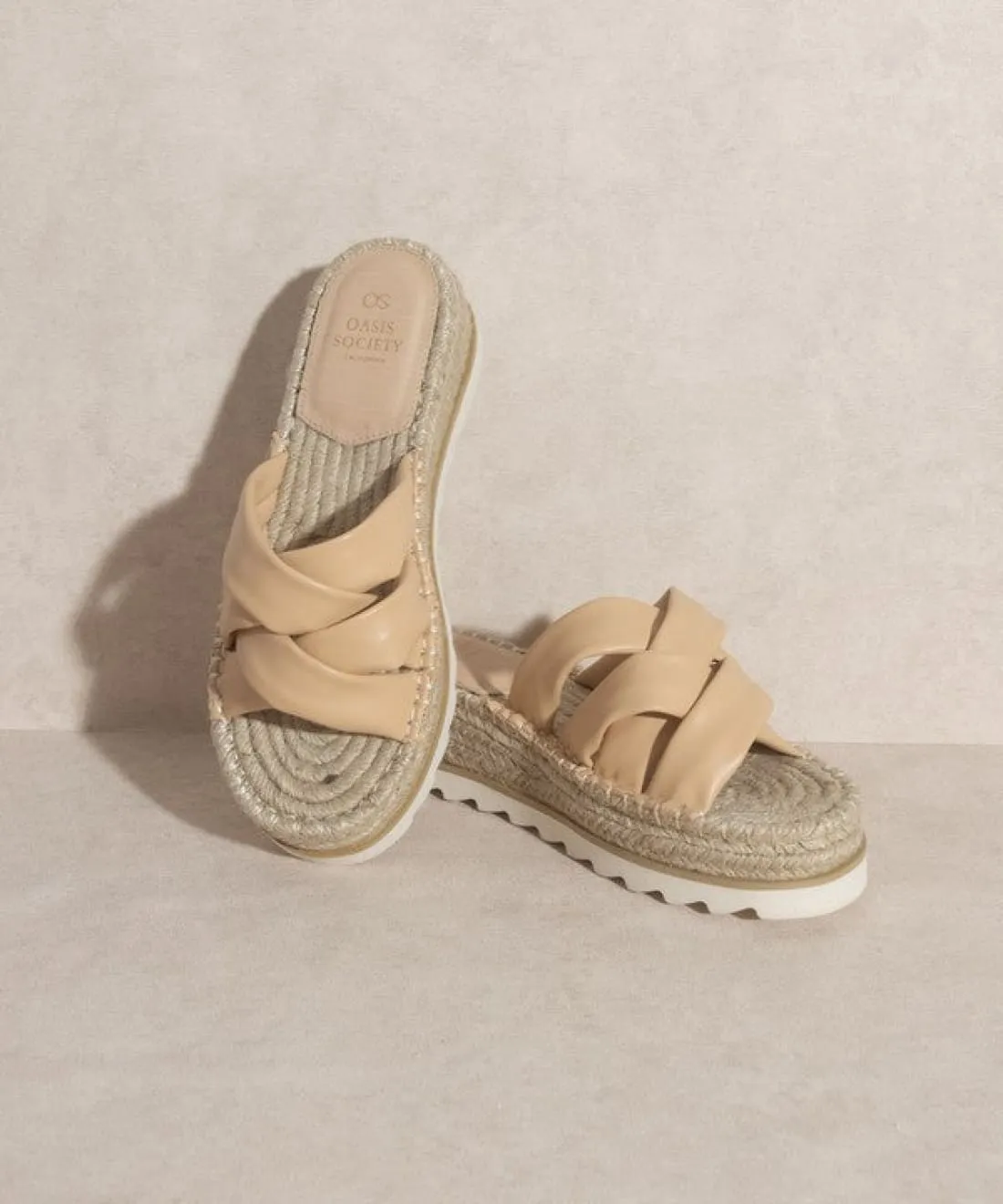 Platform Espadrille Slides