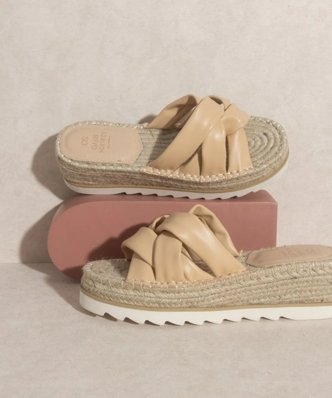 Platform Espadrille Slides