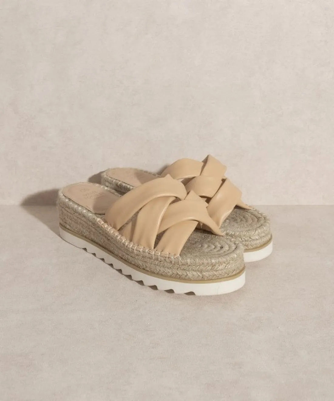 Platform Espadrille Slides