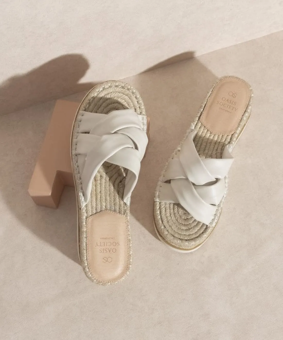 Platform Espadrille Slides