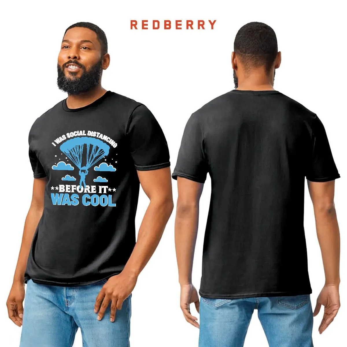 Playera Hombre Paracaidismo Deporte Vintage SK1012