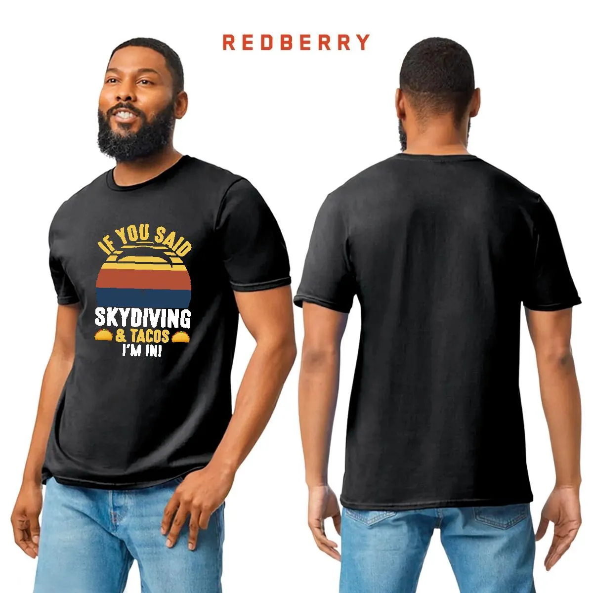 Playera Hombre Paracaidismo Deporte Vintage SK1015