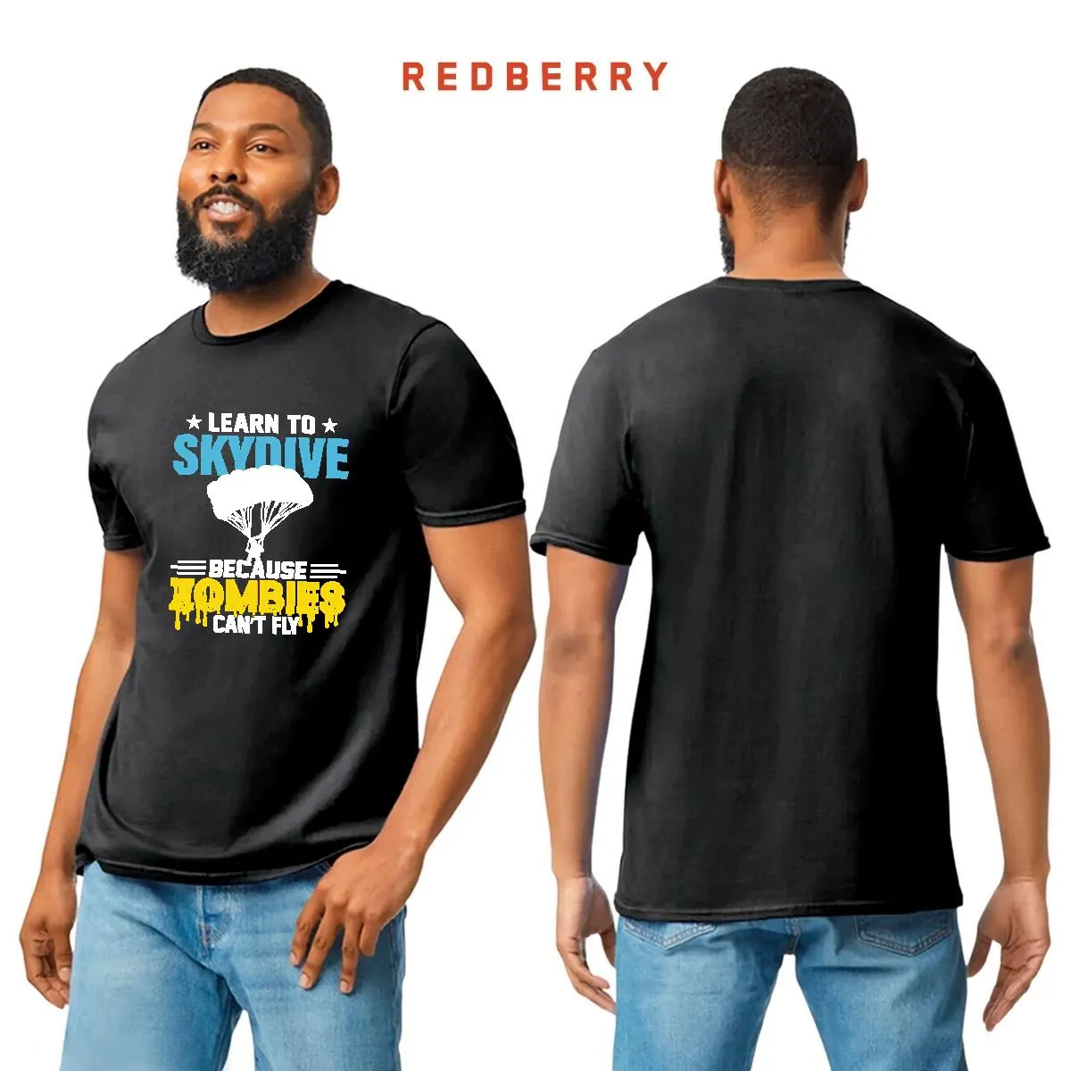 Playera Hombre Paracaidismo Deporte Vintage SK1023