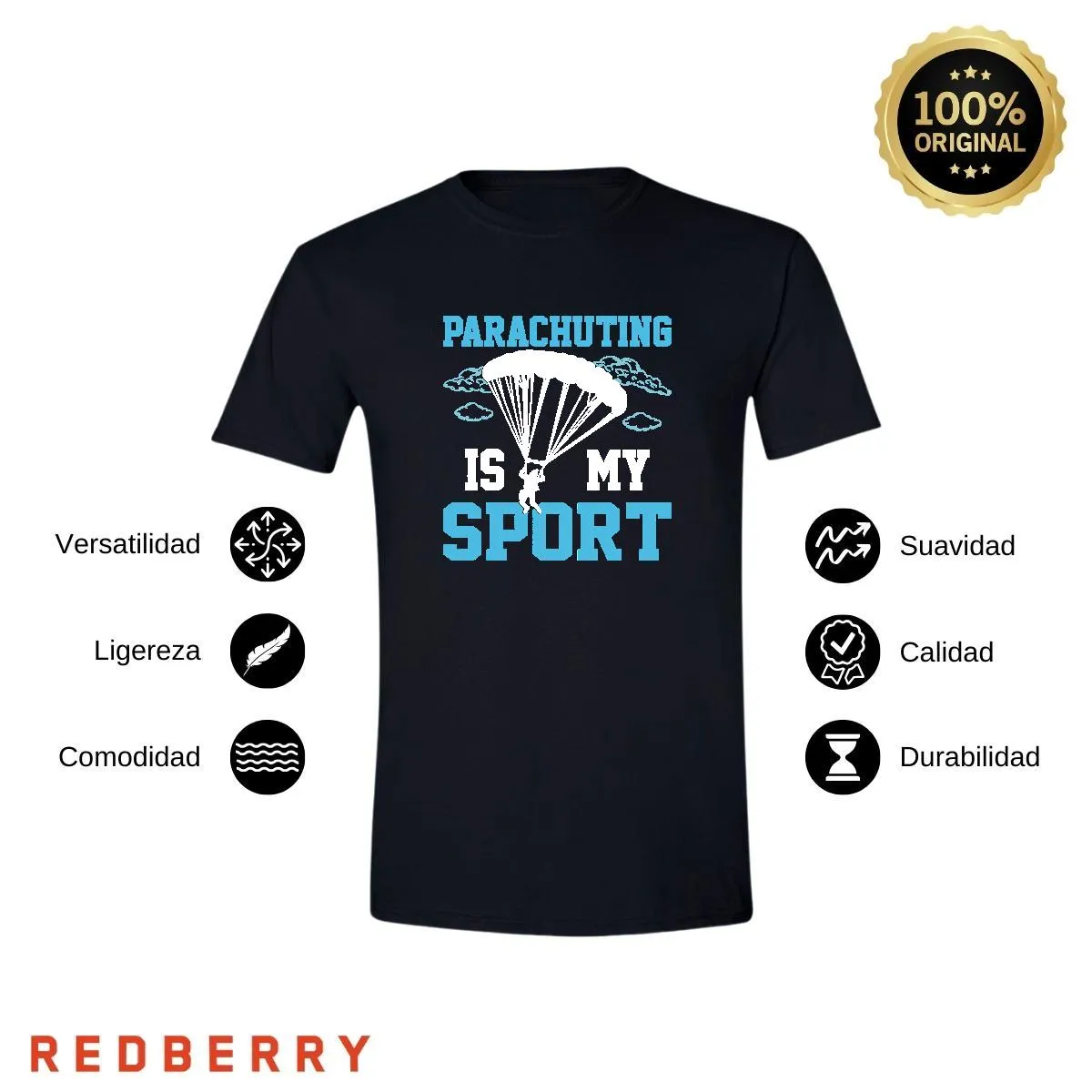 Playera Hombre Paracaidismo Deporte Vintage SK1028