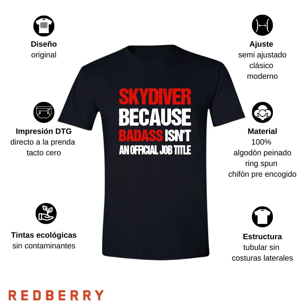 Playera Hombre Paracaidismo Deporte Vintage SK1030