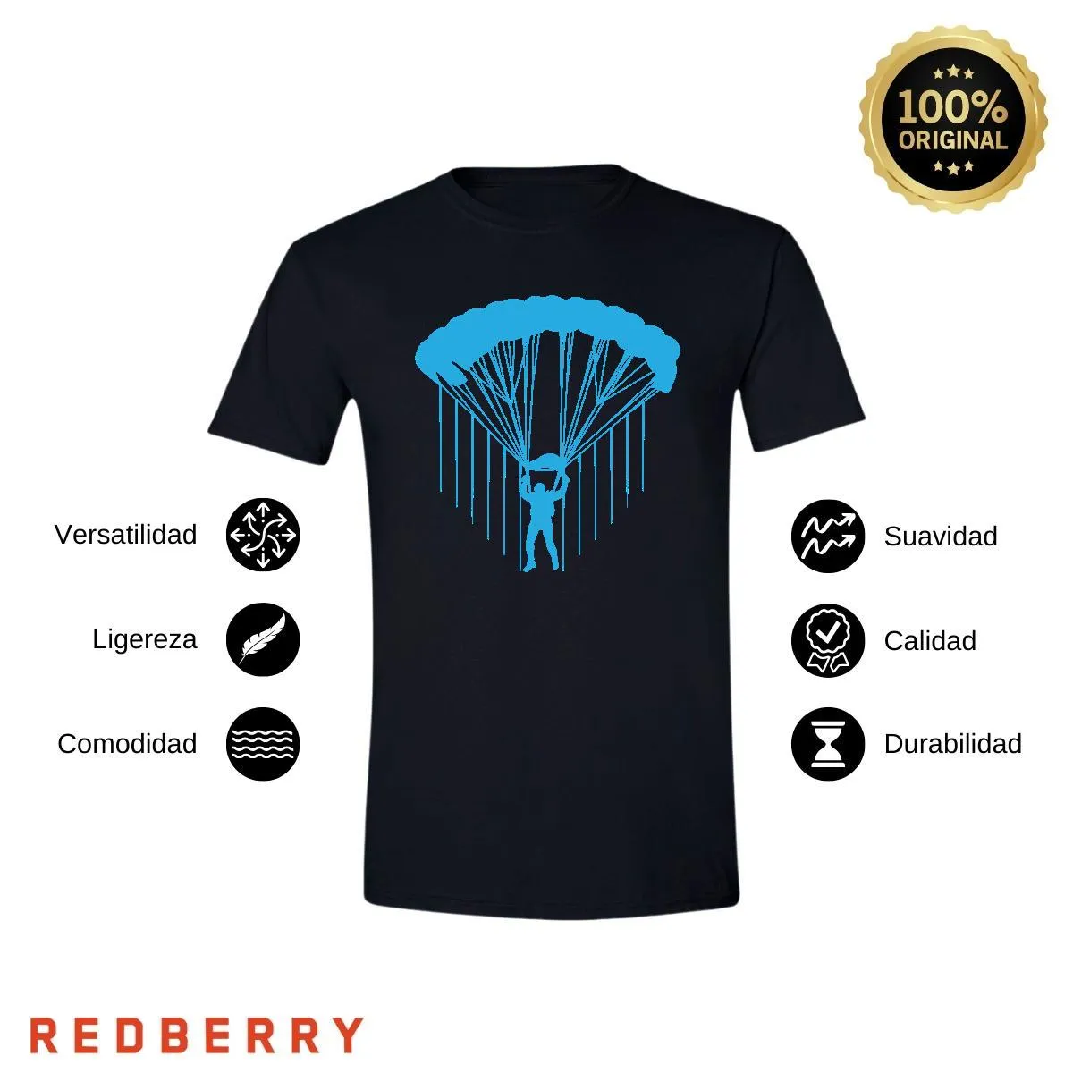 Playera Hombre Paracaidismo Deporte Vintage SK1034