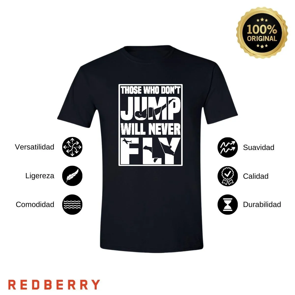 Playera Hombre Paracaidismo Deporte Vintage SK1042