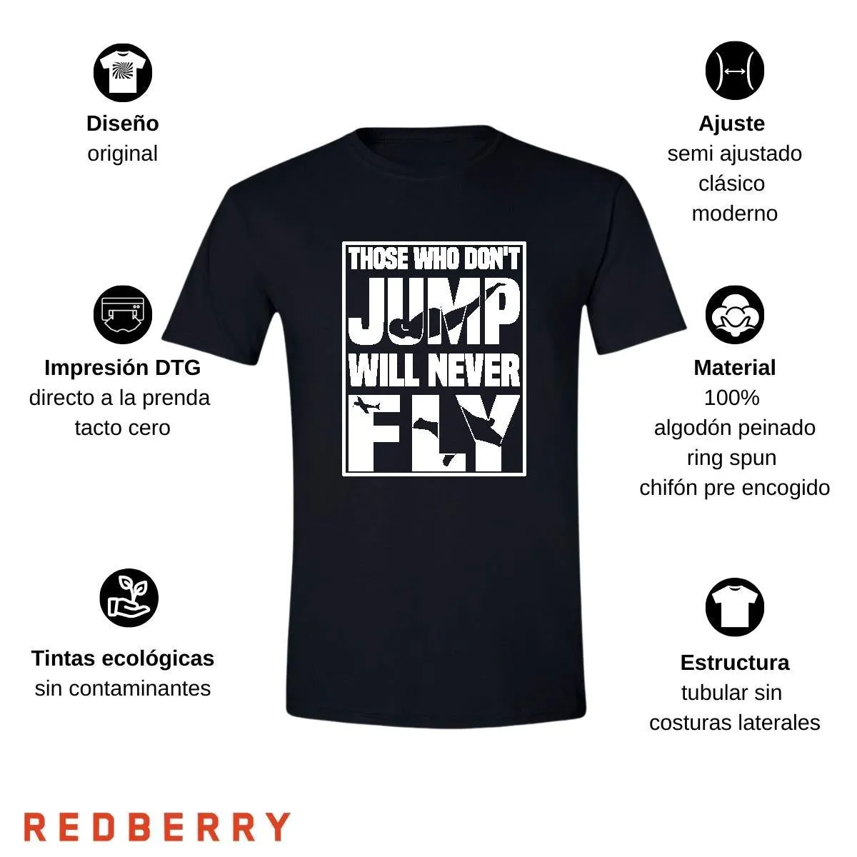 Playera Hombre Paracaidismo Deporte Vintage SK1042