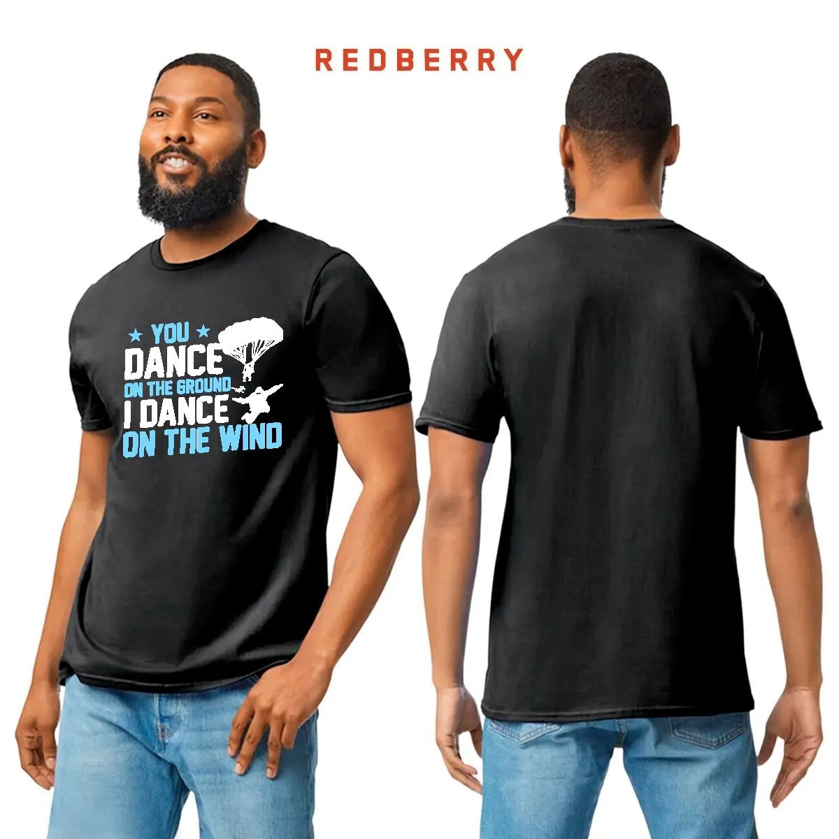 Playera Hombre Paracaidismo Deporte Vintage SK1047