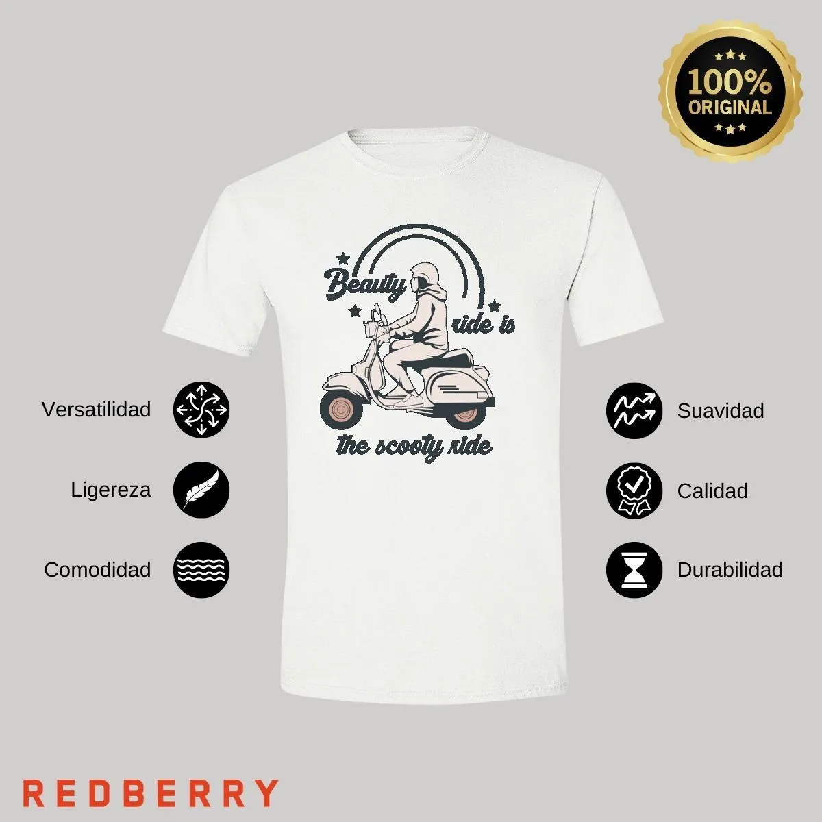 Playera Hombre Scooter Vespa Vintage SC1004