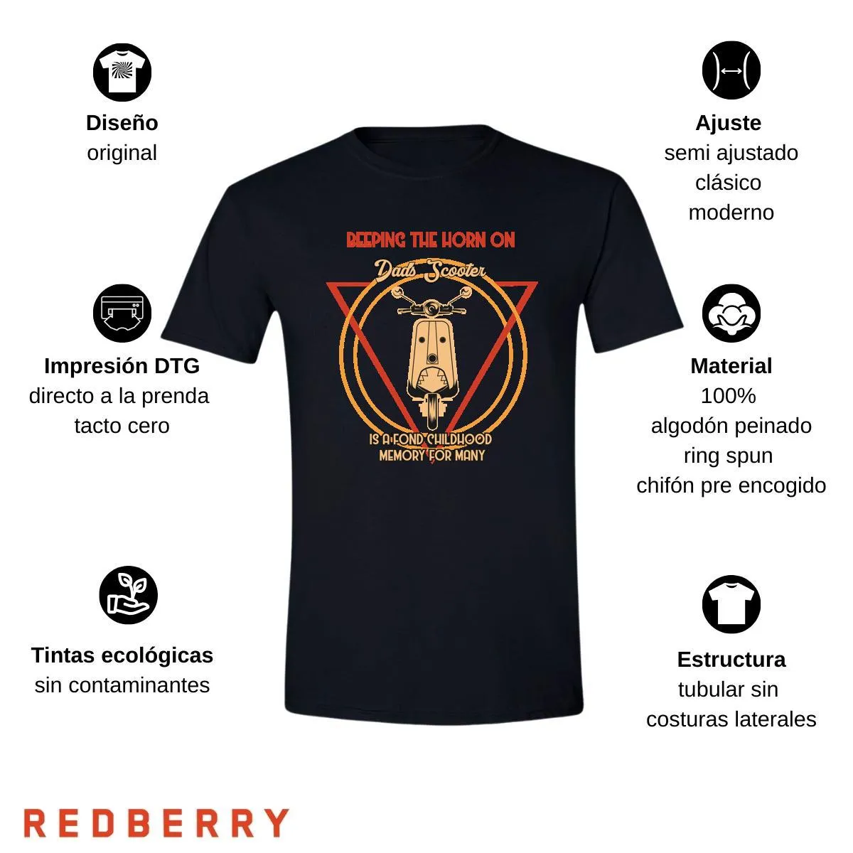 Playera Hombre Scooter Vespa Vintage SC1005