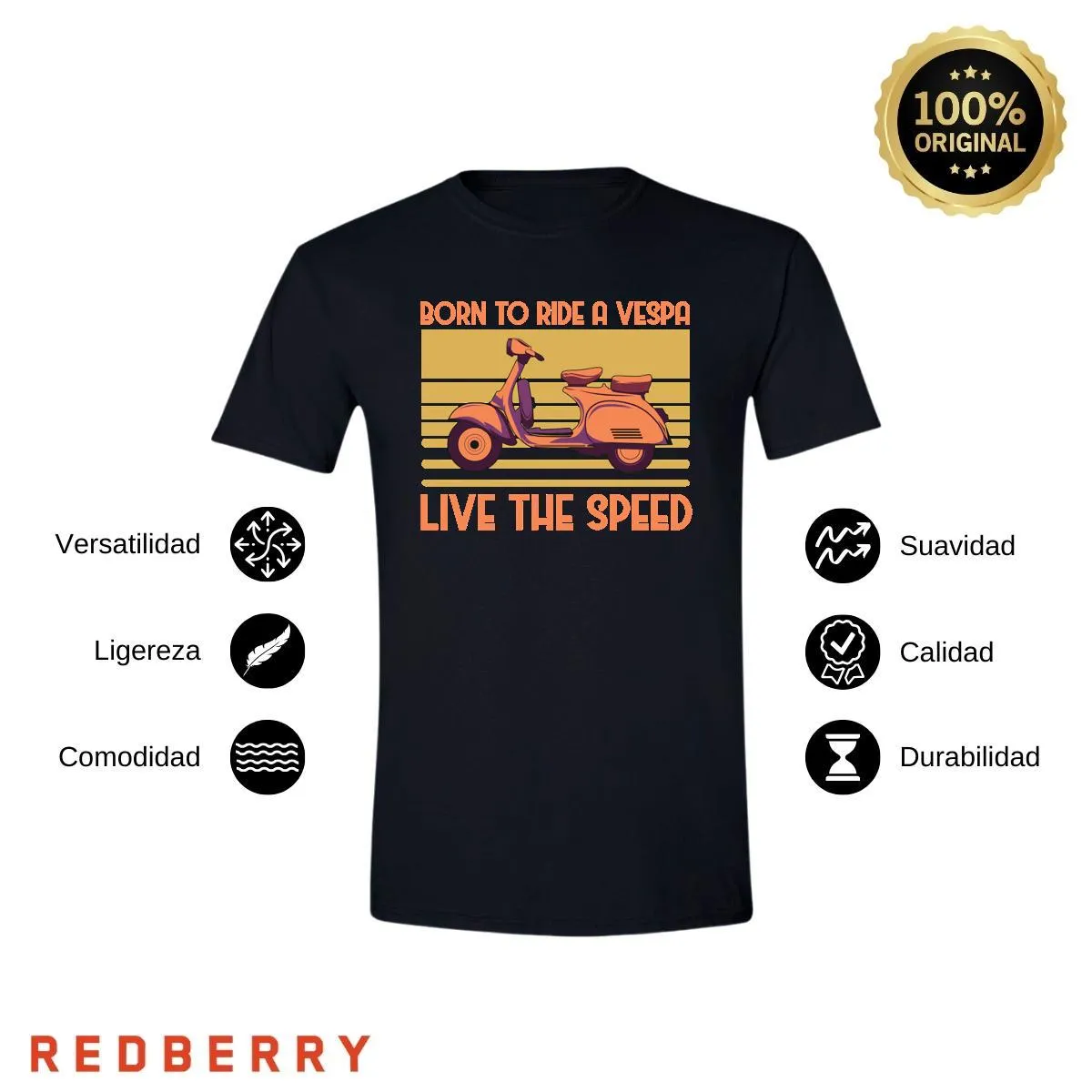 Playera Hombre Scooter Vespa Vintage SC1006