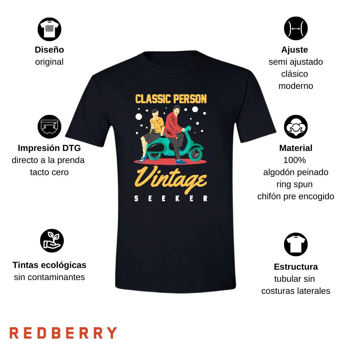 Playera Hombre Scooter Vespa Vintage SC1007