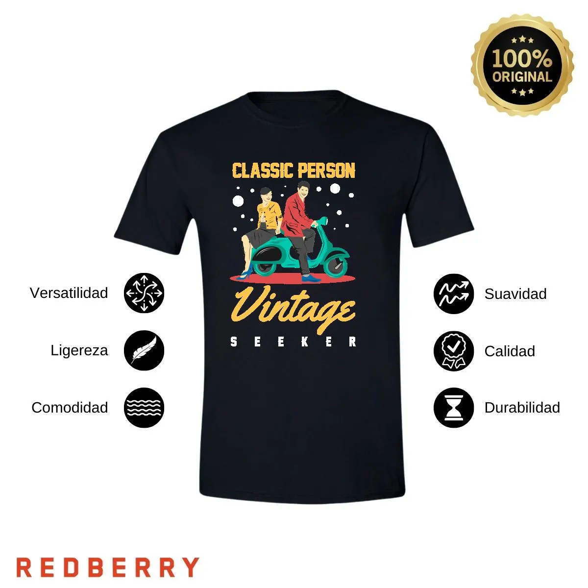 Playera Hombre Scooter Vespa Vintage SC1007