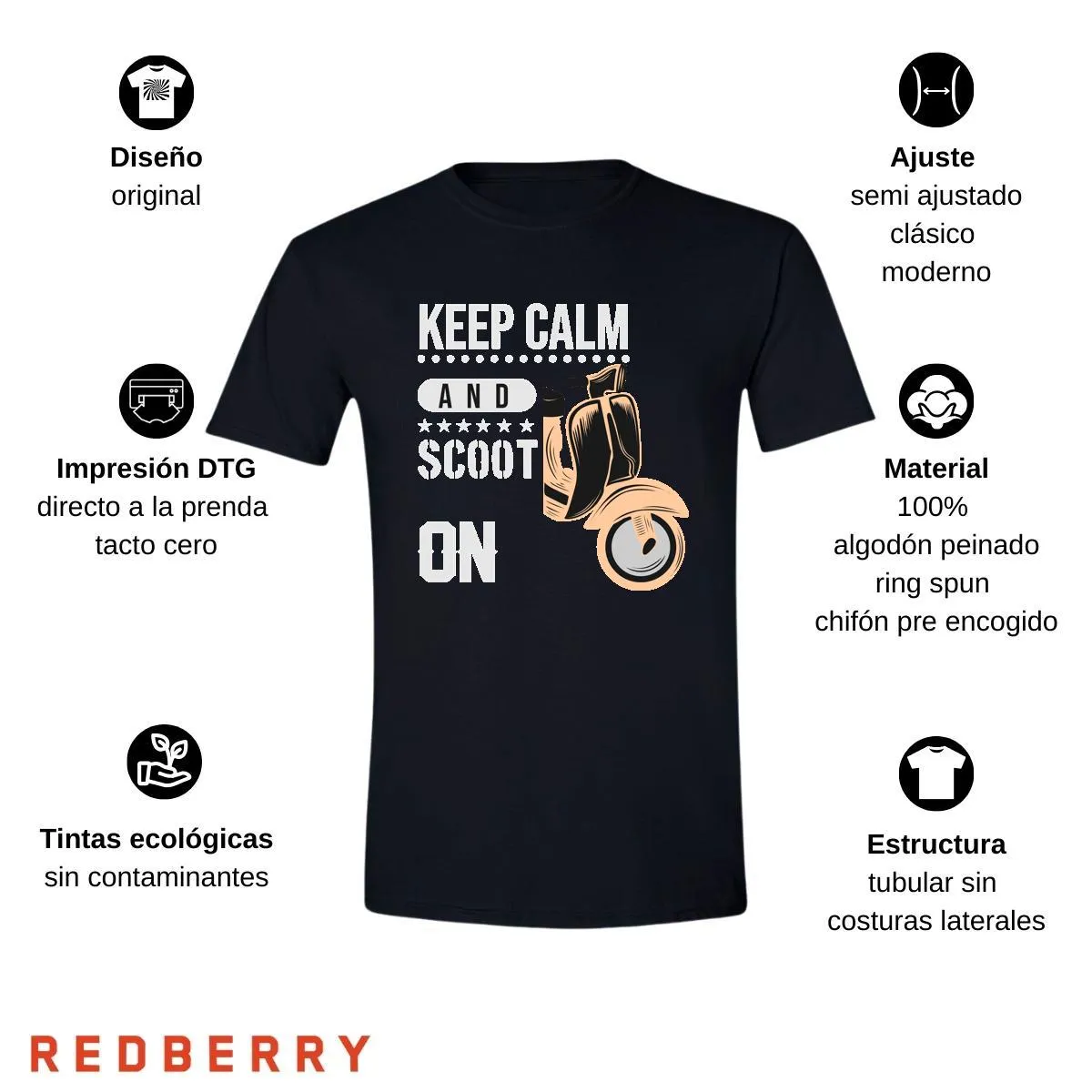 Playera Hombre Scooter Vespa Vintage SC1018
