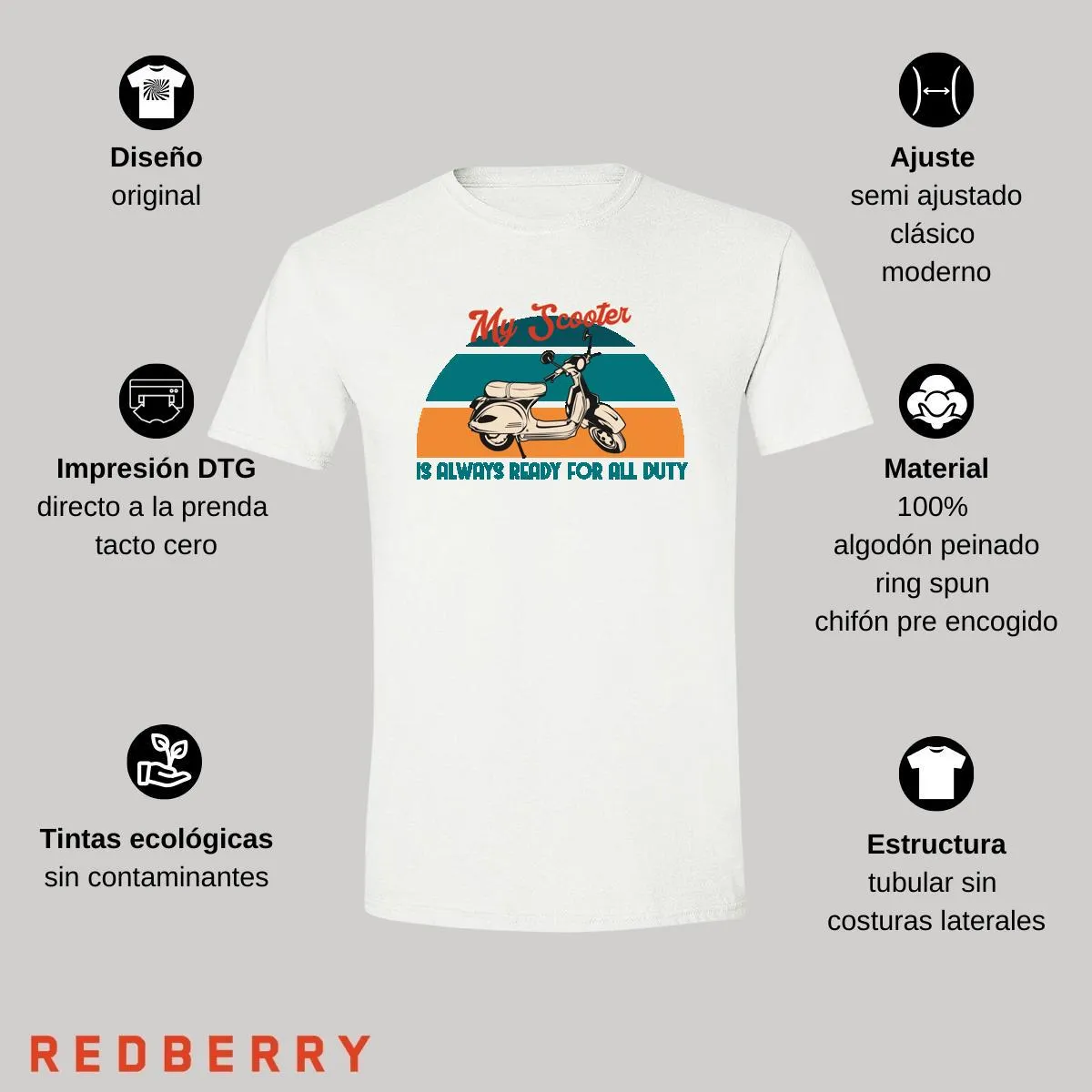 Playera Hombre Scooter Vespa Vintage SC1032