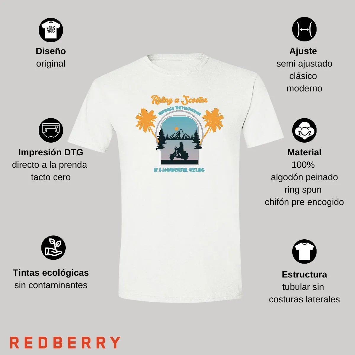 Playera Hombre Scooter Vespa Vintage SC1034