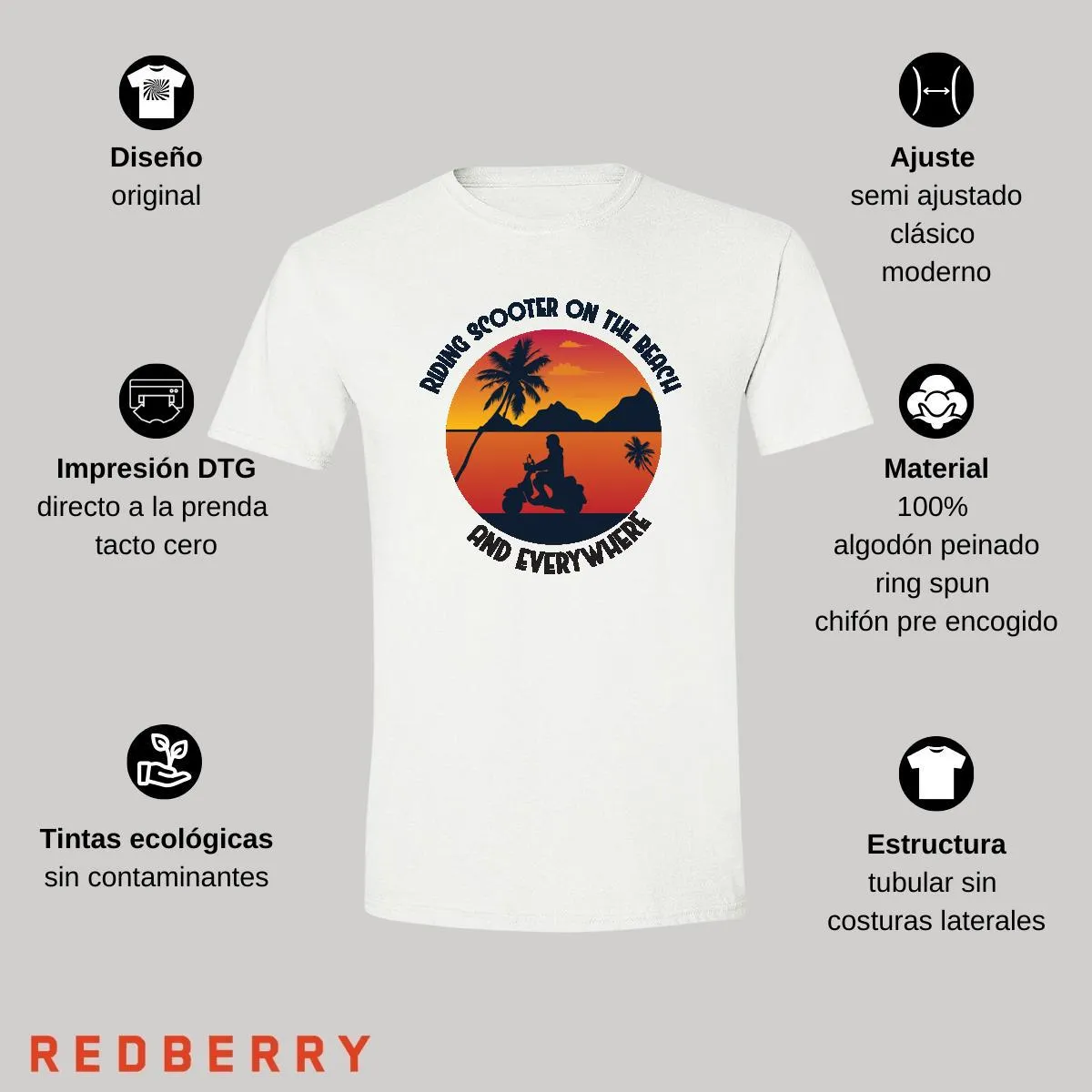Playera Hombre Scooter Vespa Vintage SC1038