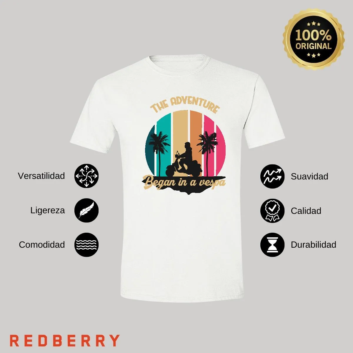 Playera Hombre Scooter Vespa Vintage SC1040