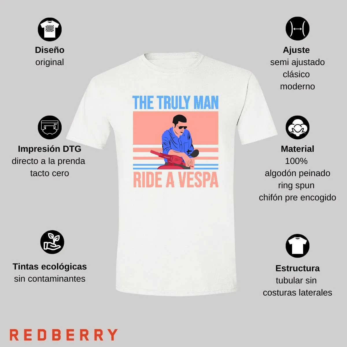 Playera Hombre Scooter Vespa Vintage SC1043