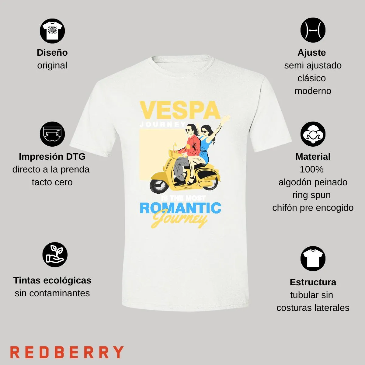 Playera Hombre Scooter Vespa Vintage SC1048