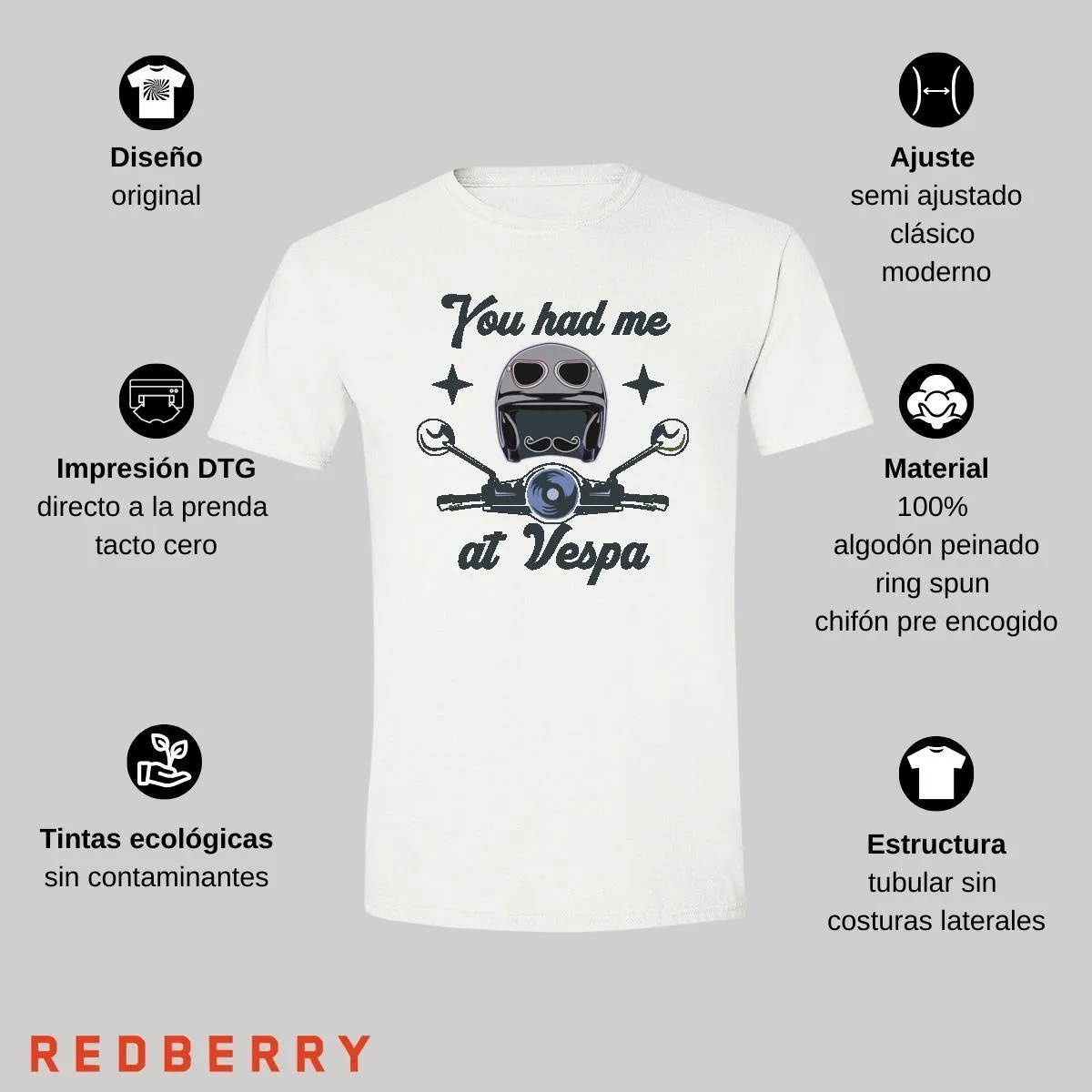 Playera Hombre Scooter Vespa Vintage SC1049