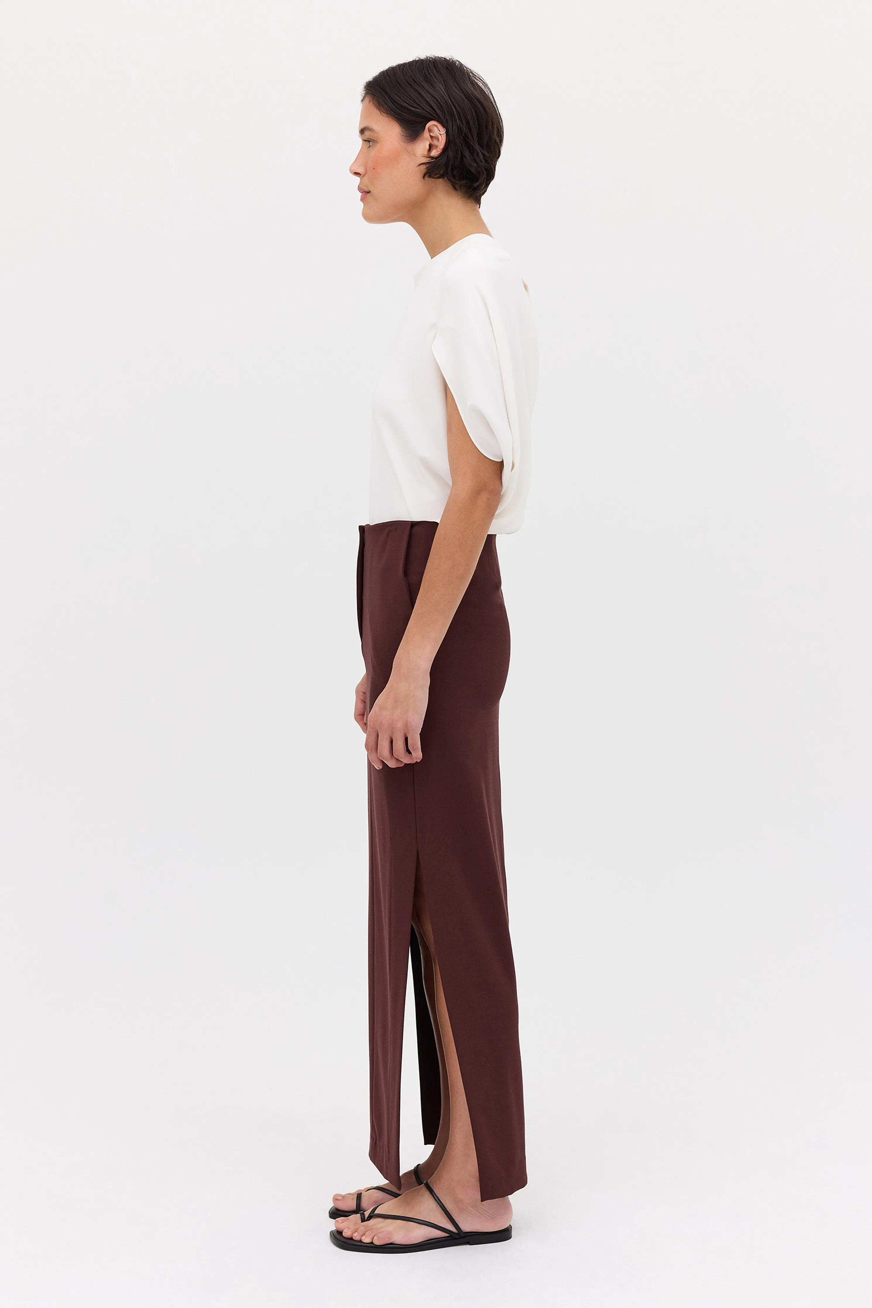 PLUM SUITING BASIS SKIRT