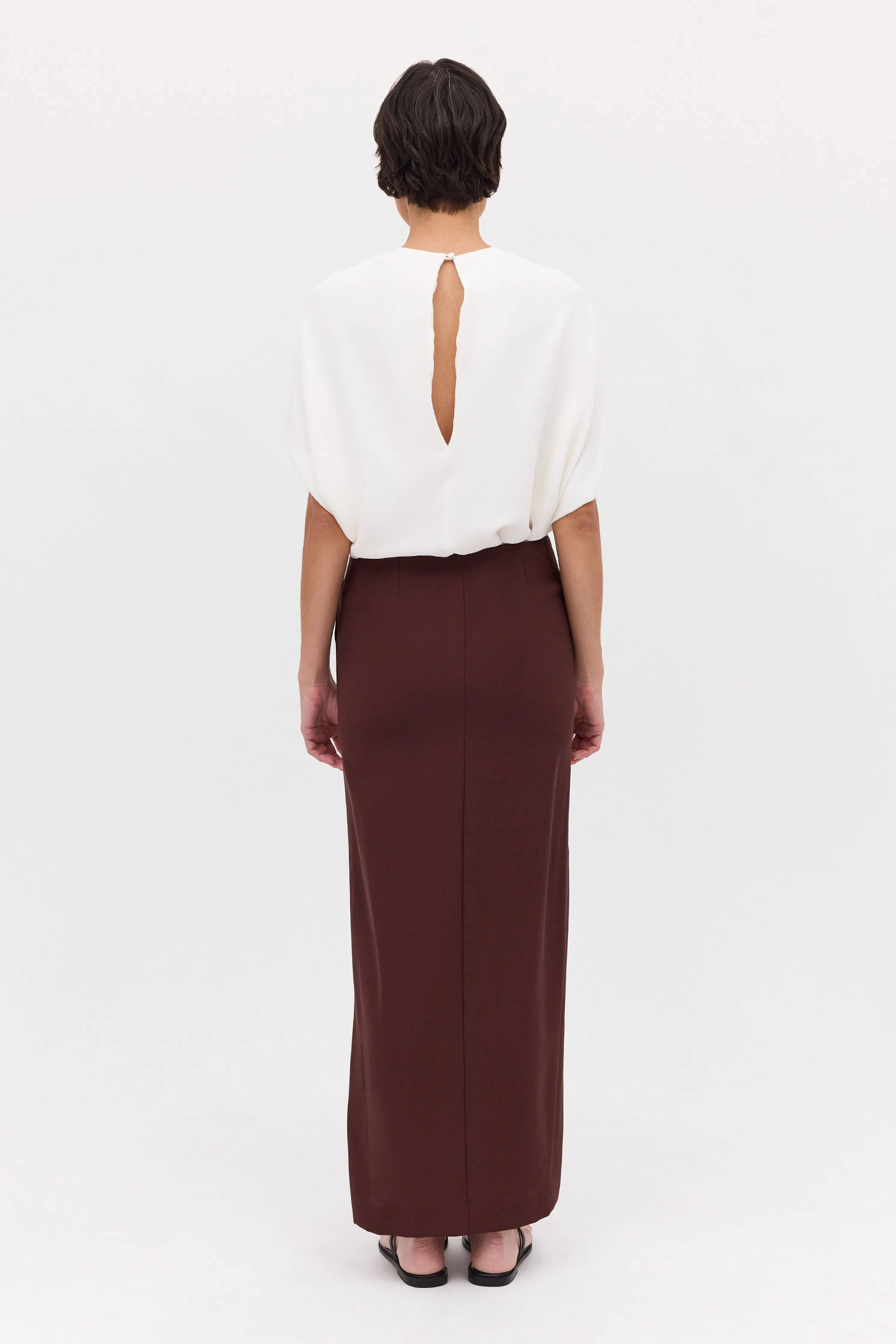 PLUM SUITING BASIS SKIRT
