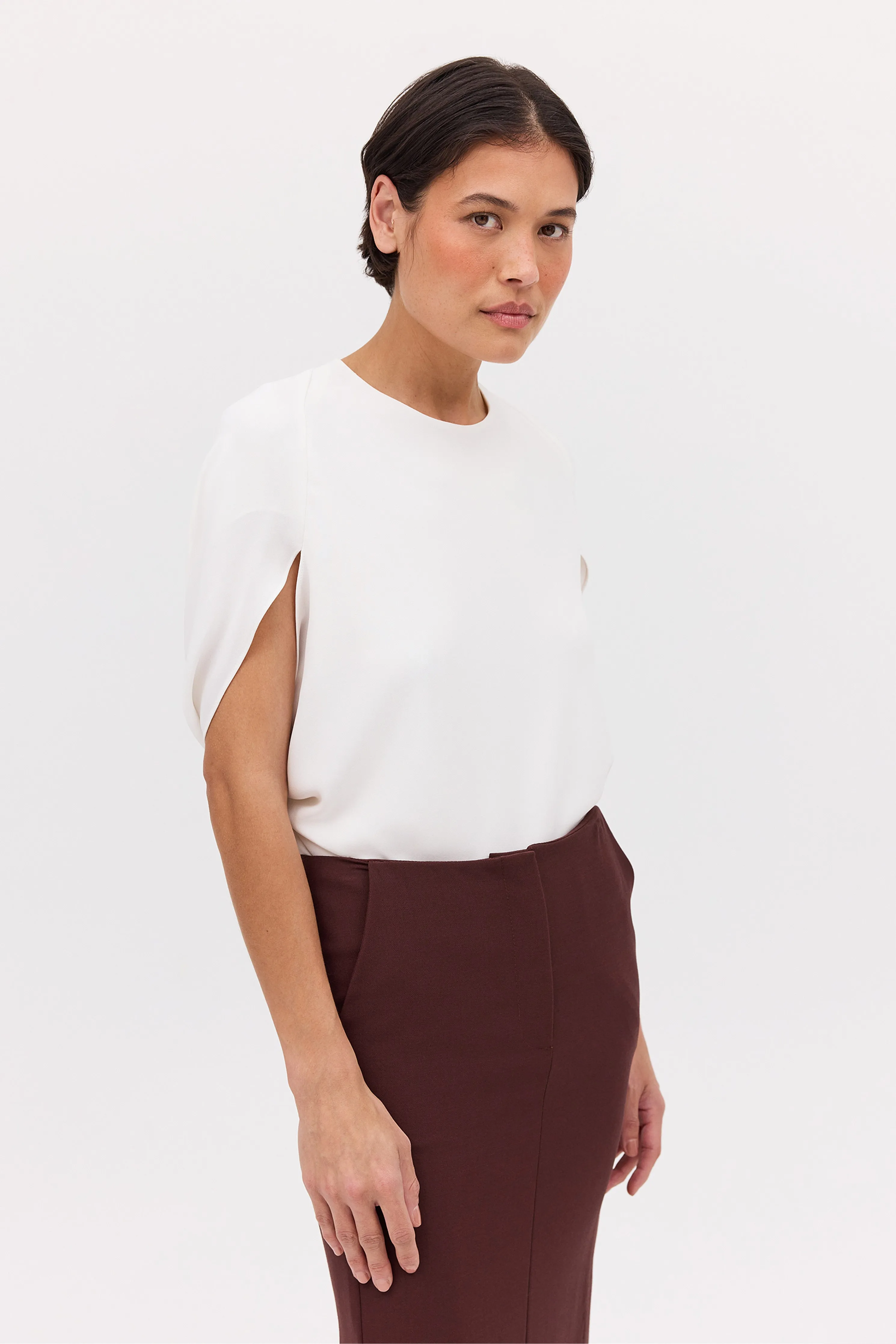 PLUM SUITING BASIS SKIRT