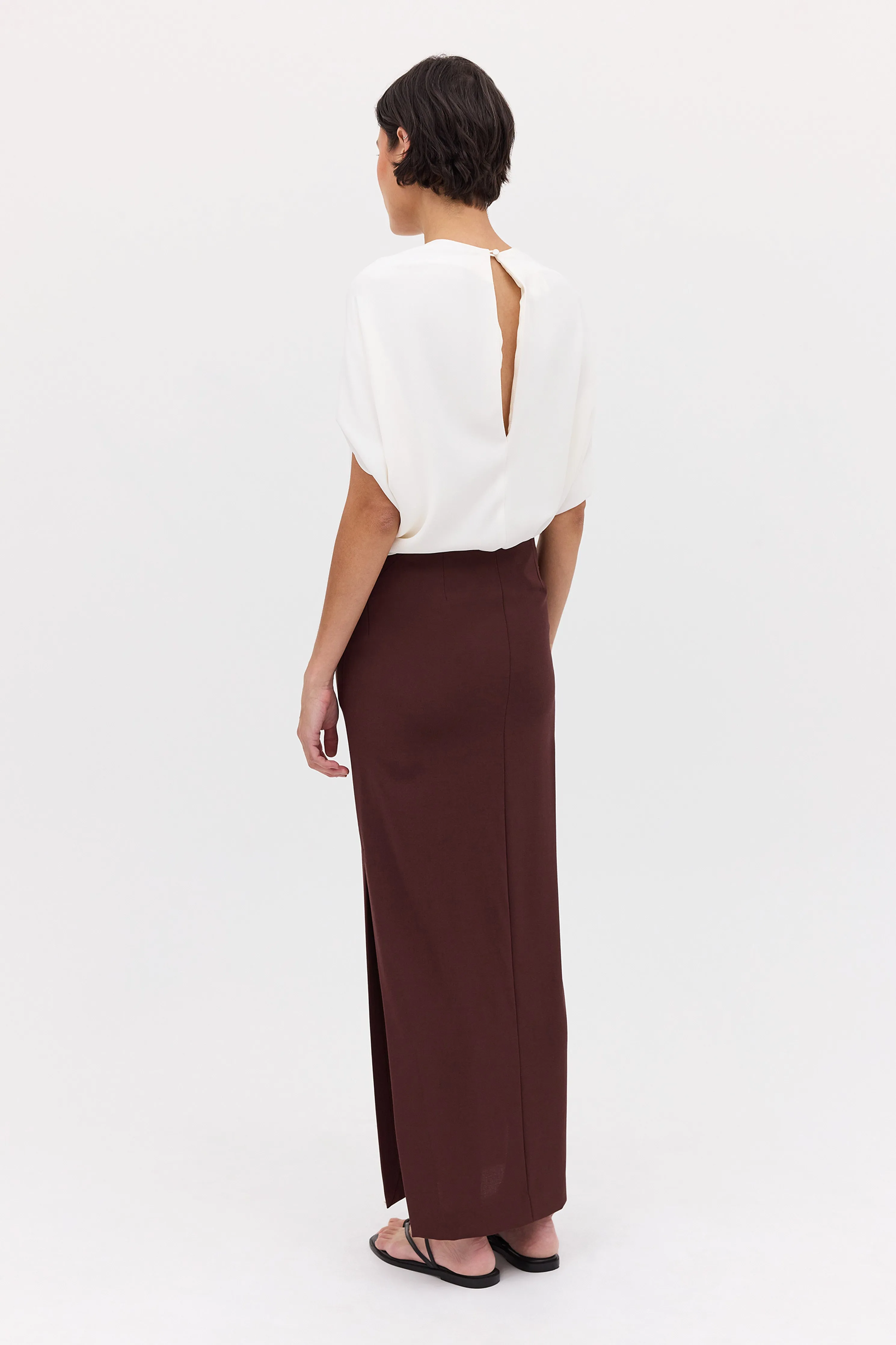 PLUM SUITING BASIS SKIRT