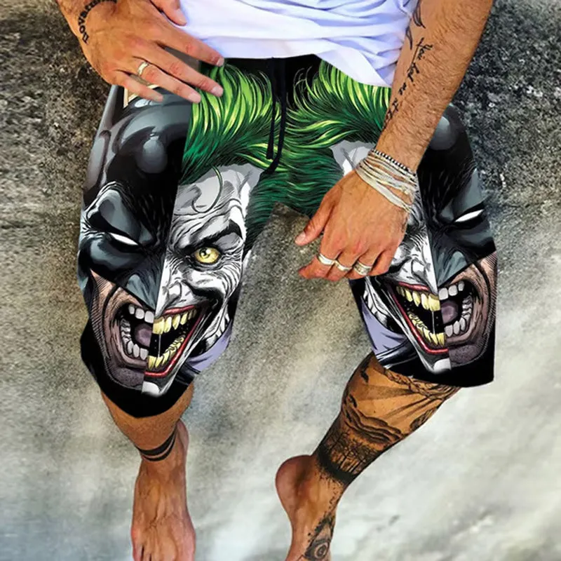 Pocket Color Block Lace-Up Men's Casual Shorts