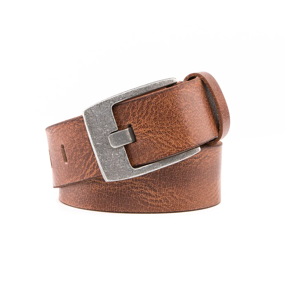 Premium Casual Leather Belt - Vintage Cognac