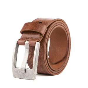 Premium Casual Leather Belt - Vintage Cognac