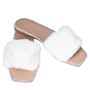 Princess Fur Slides ivory