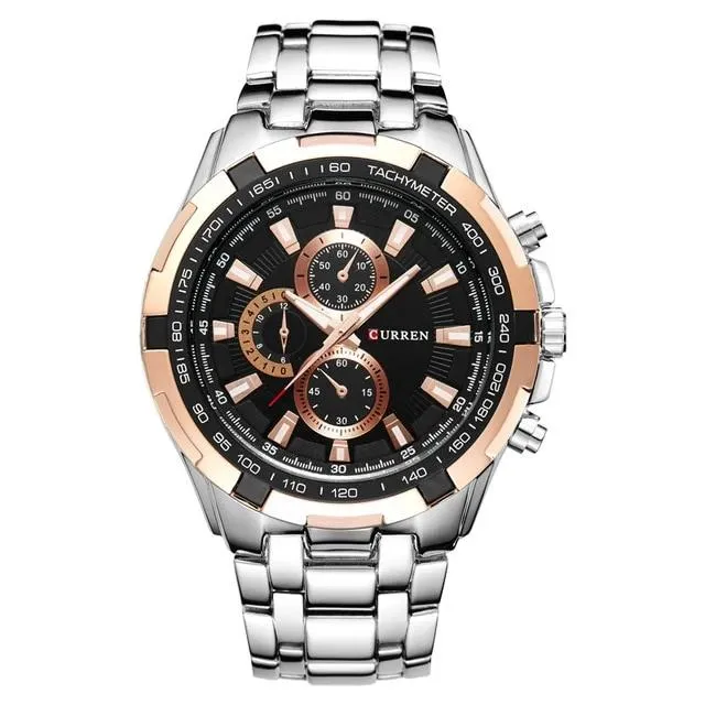 quartz Top Brand Analog  Waterproof men's watch