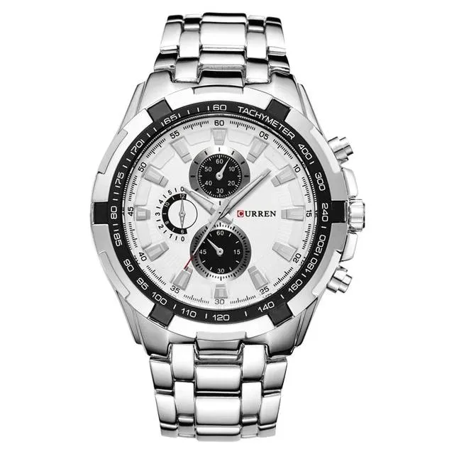 quartz Top Brand Analog  Waterproof men's watch
