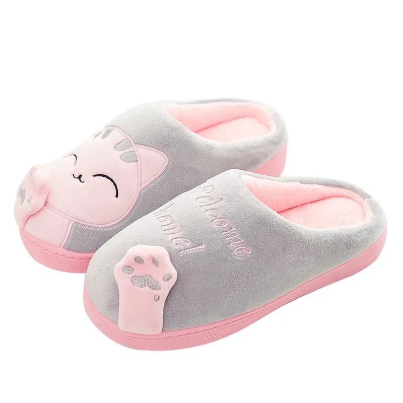 "Welcome Home Cat Slippers"