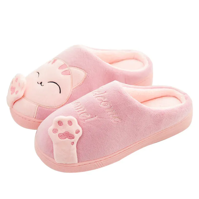"Welcome Home Cat Slippers"