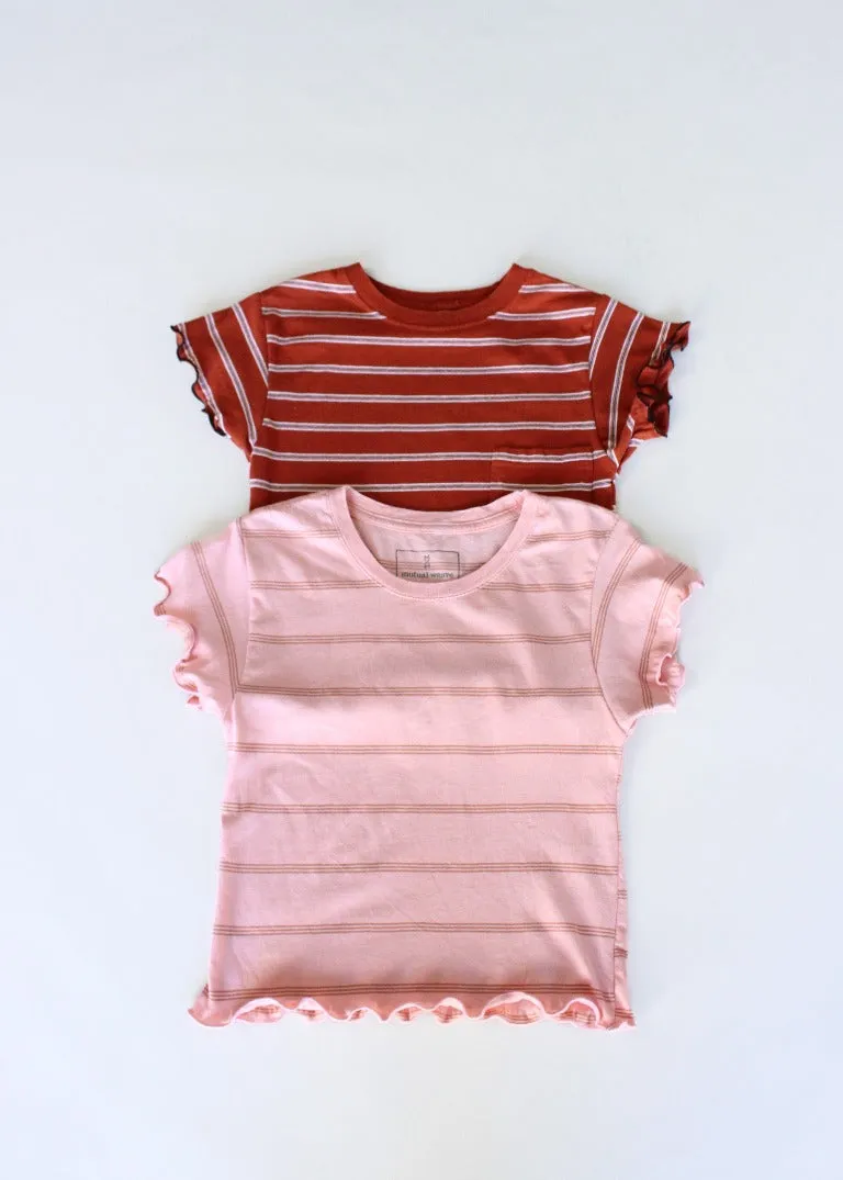 RCYCLD Lettuce Edge Stripe Baby Tee