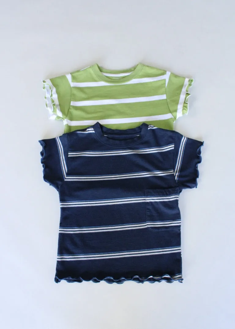 RCYCLD Lettuce Edge Stripe Baby Tee
