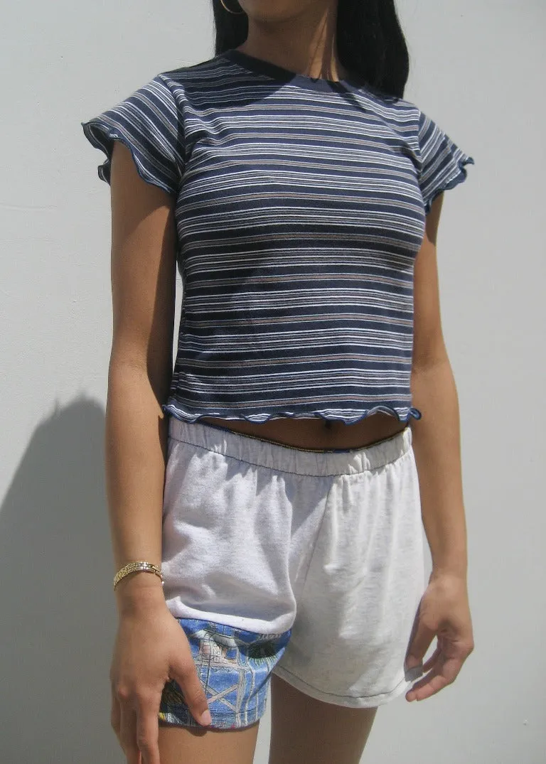 RCYCLD Lettuce Edge Stripe Baby Tee